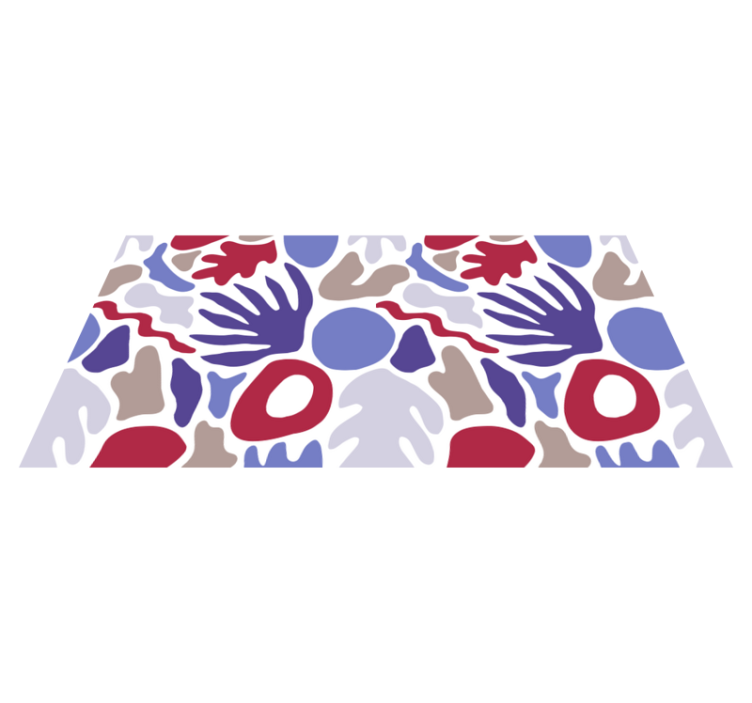 Abstract Shape Pattern minimalist vinyl rug - TenStickers