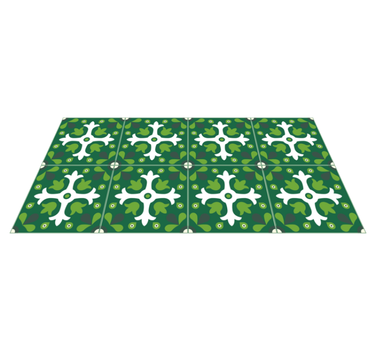 Emerald  tile vinyl carpet - TenStickers