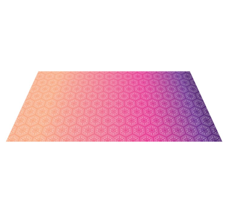 Hexagonal pink arrangement geometric vinyl rug - TenStickers