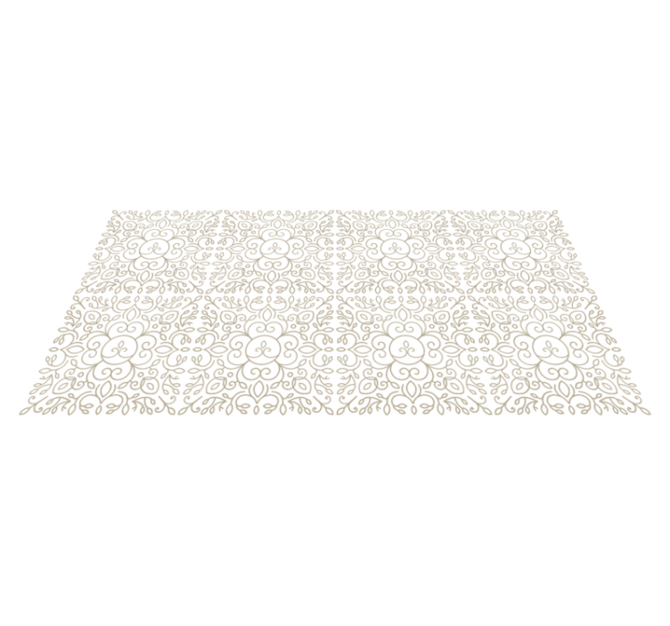 White ornamental tile carpet - TenStickers