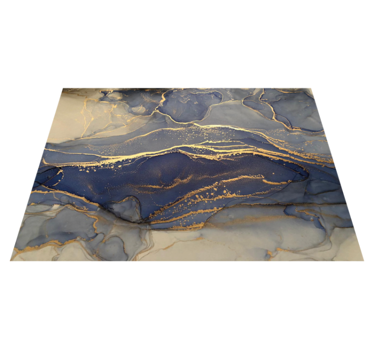 Navy blue rock stone floor tiles - TenStickers