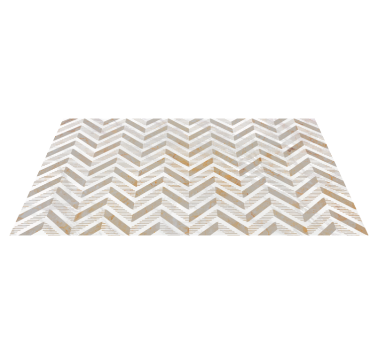 Stylish chevron kitchen vinyl rug - TenStickers