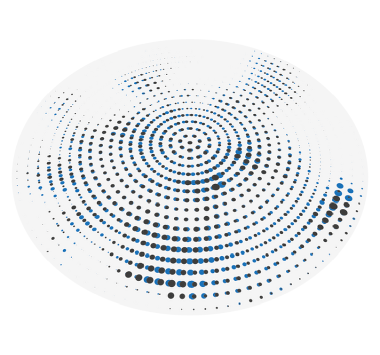 Round Spot Motif geometric vinyl rug - TenStickers