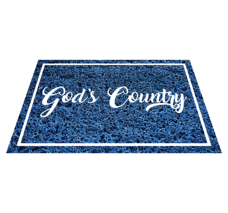 God's Country Phrase custom vinyl rug - TenStickers