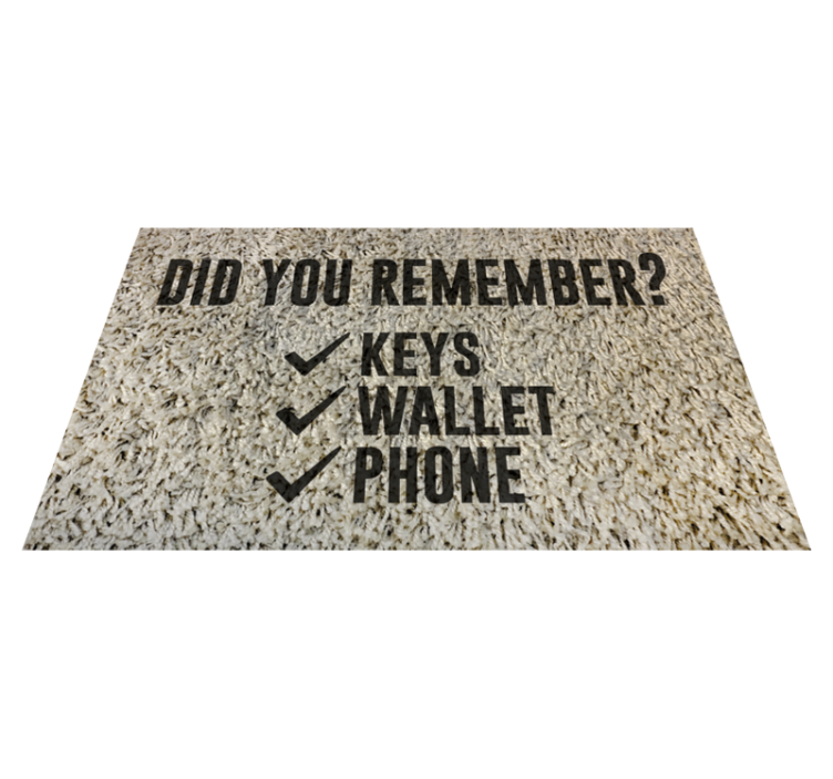 Welcome mat reminder entrance hall tiles - TenStickers