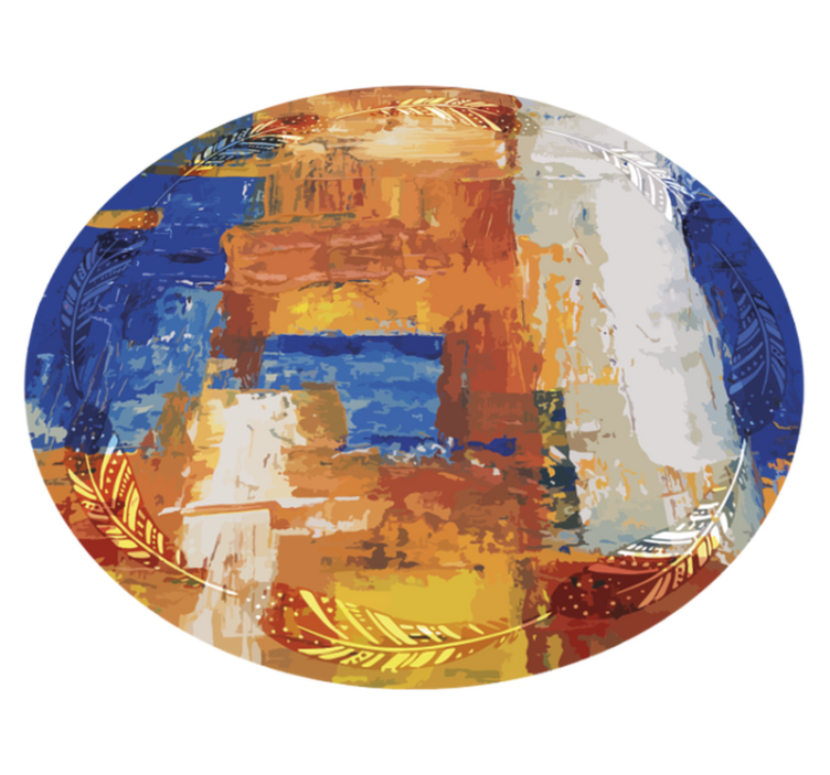 Abstract Color Fusion minimalist vinyl rug - TenStickers