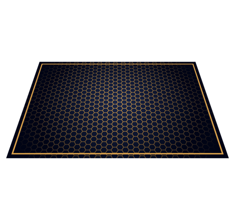 Honeycomb Chic geometric vinyl rug - TenStickers