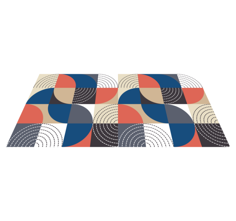 Nordic semicercles geometric rugs - TenStickers