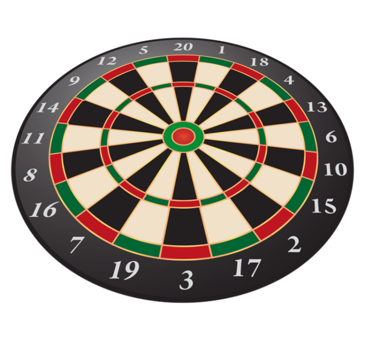 Modern Dartboard game mat - TenStickers