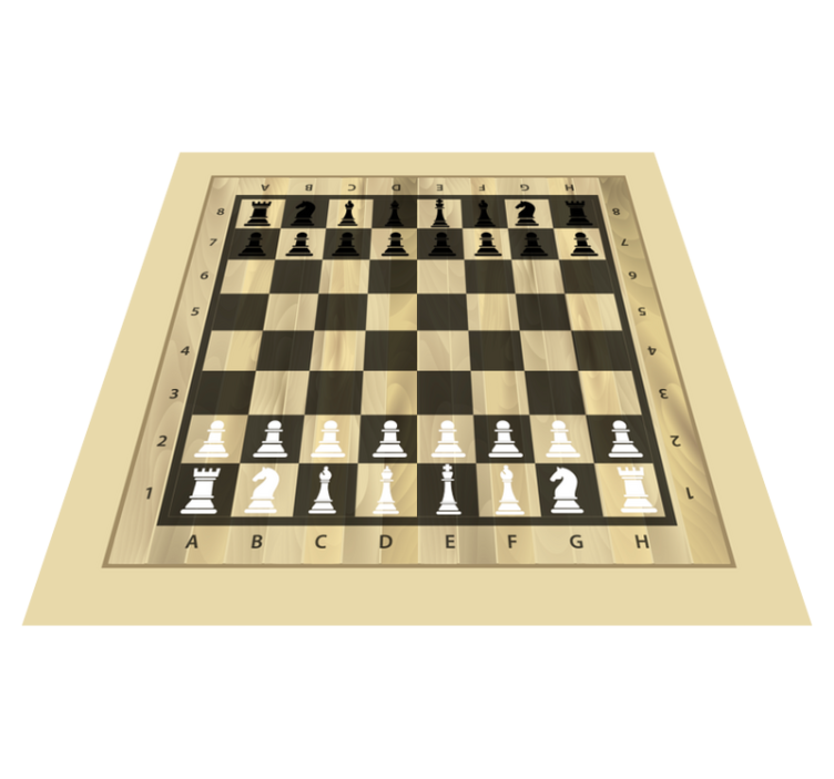 Chess Playing Surface gaming vinyl rug - TenStickers
