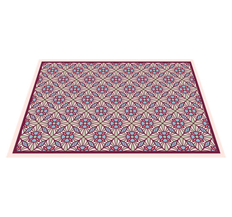 Lively composition living room vinyl rug - TenStickers