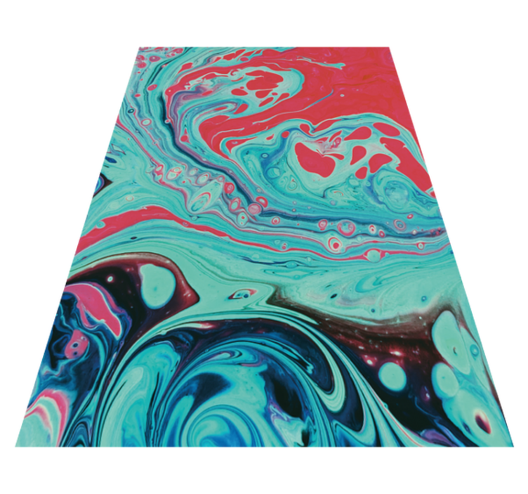 Modern art colorful waves vinyl rug - TenStickers