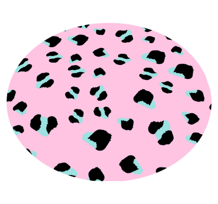 Pink Leopard Spots animal print vinyl rug - TenStickers