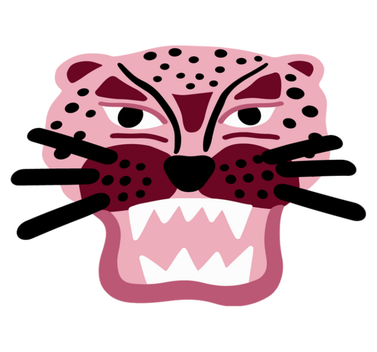 Fierce Leopard Head vinyl rug - TenStickers