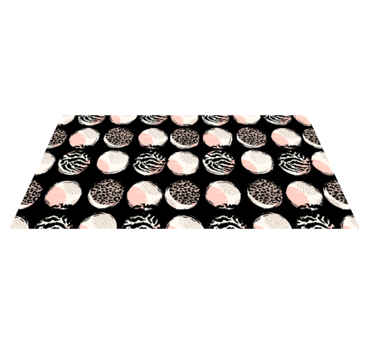 Bold Circle Patterns animal print vinyl rug - TenStickers