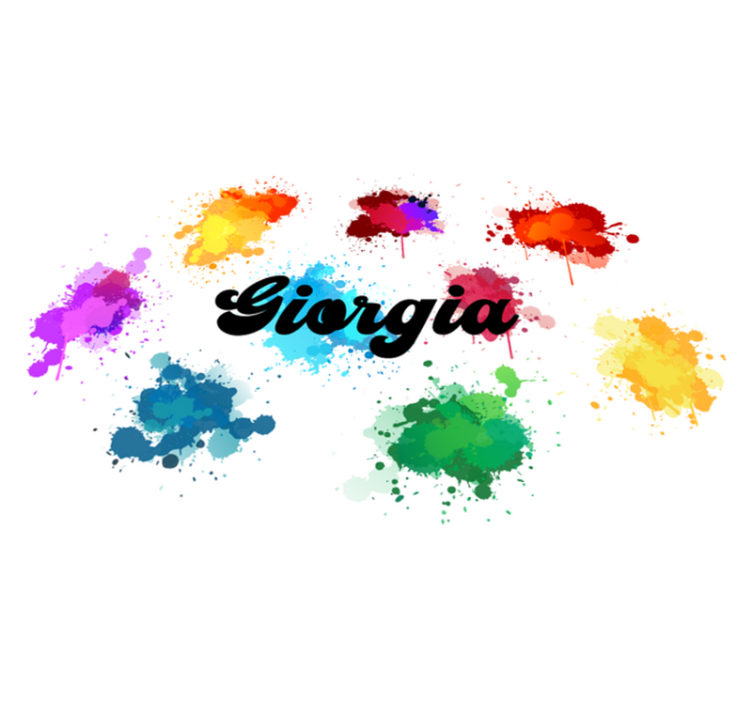 Circular design with splashes teenager vinyl rug - TenStickers