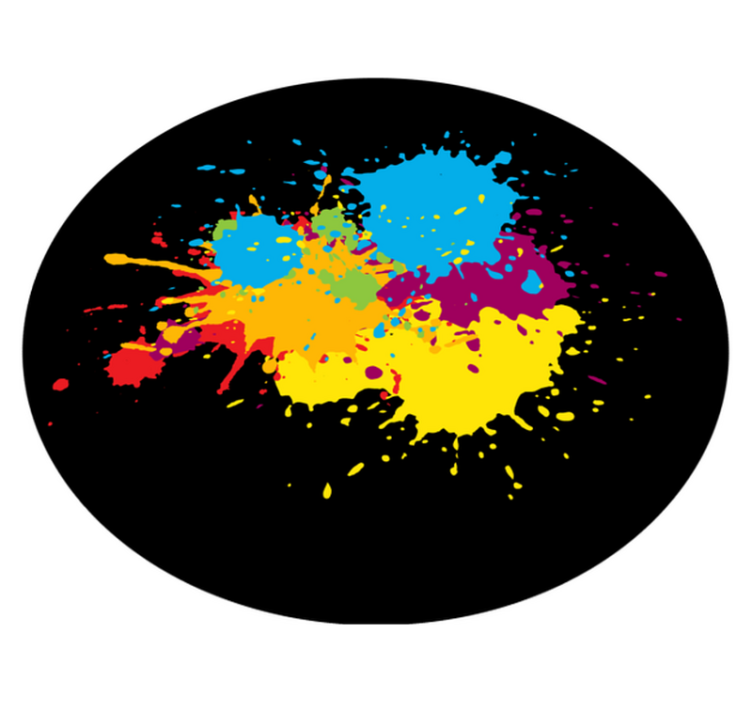 Colorful splash stains teenager vinyl rug - TenStickers