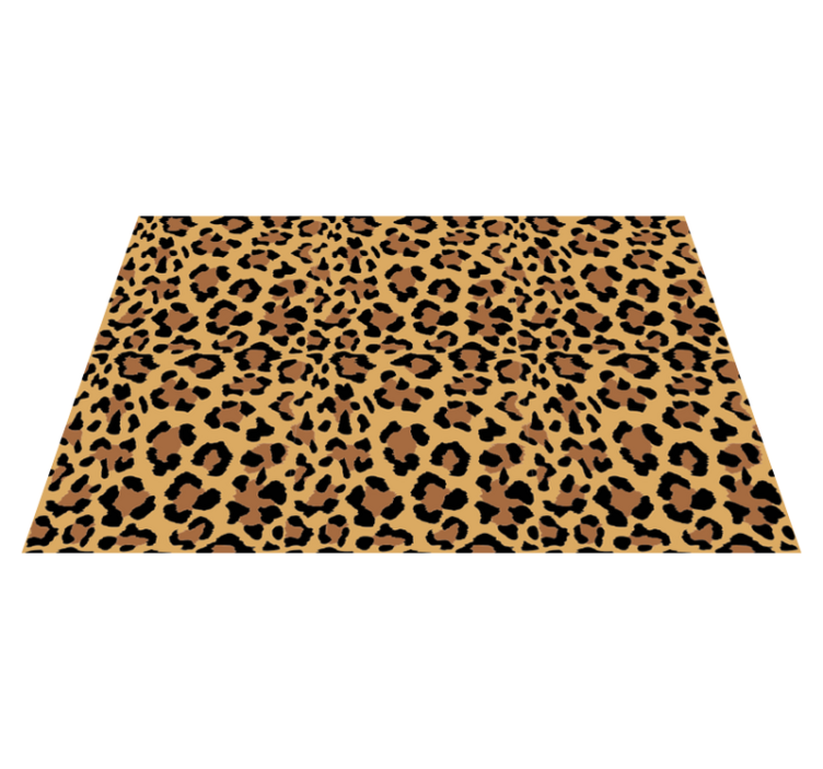 Leopard patterned animal print vinyl rug - TenStickers