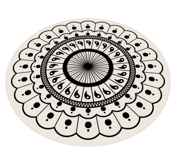 Circular boho mandala  bedroom rug - TenStickers