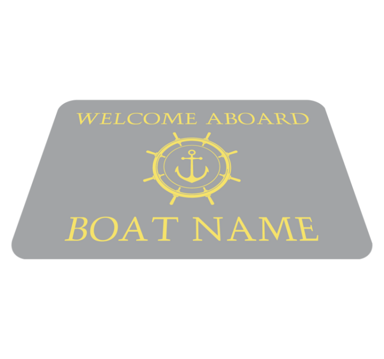 Pantone welcome aboard with custom name mat - TenStickers