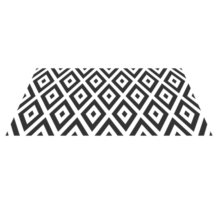 Black and white labyrinth tile carpet - TenStickers