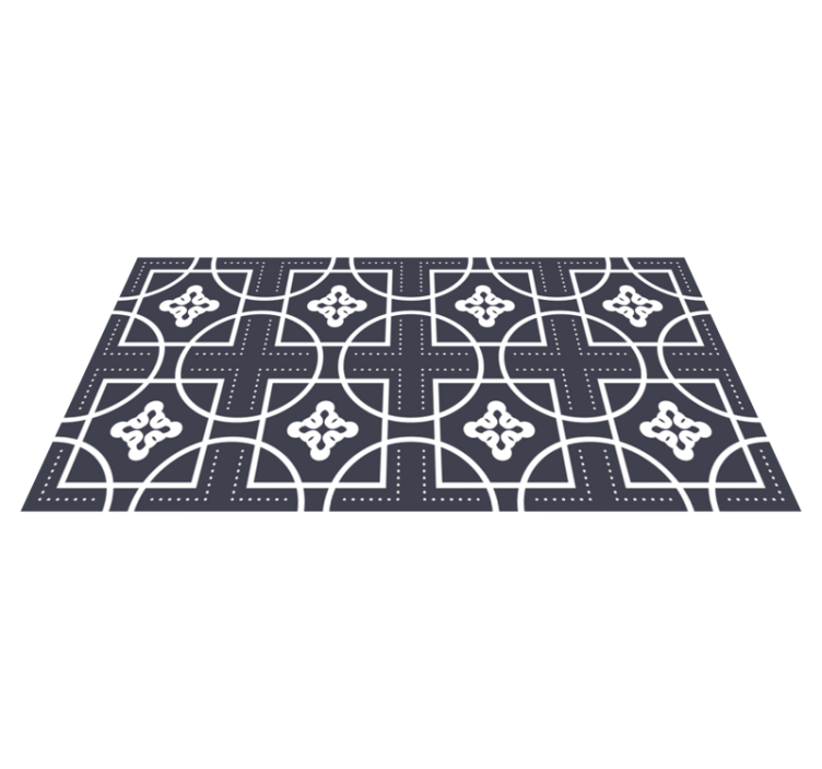Shape play geometric vinyl rug - TenStickers