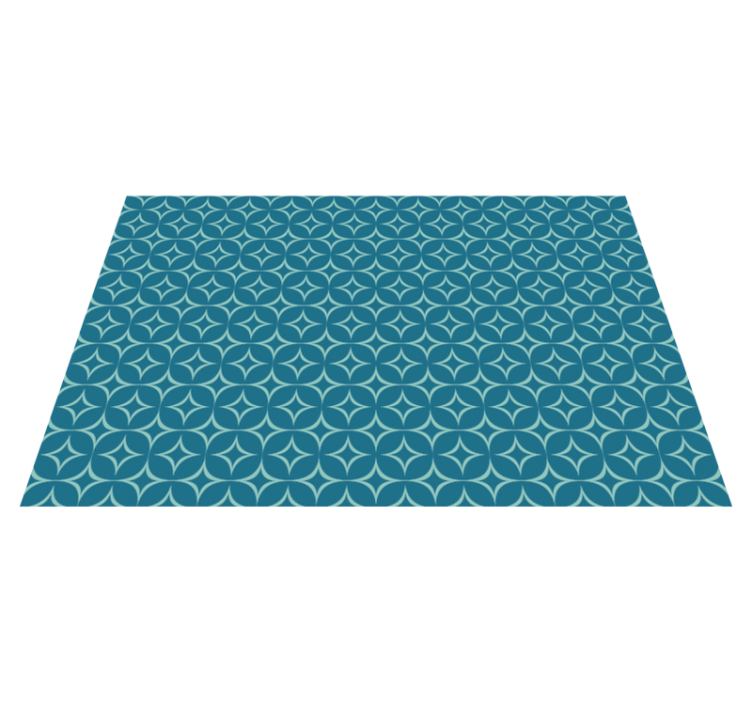 70s Turquoise vintage rug - TenStickers