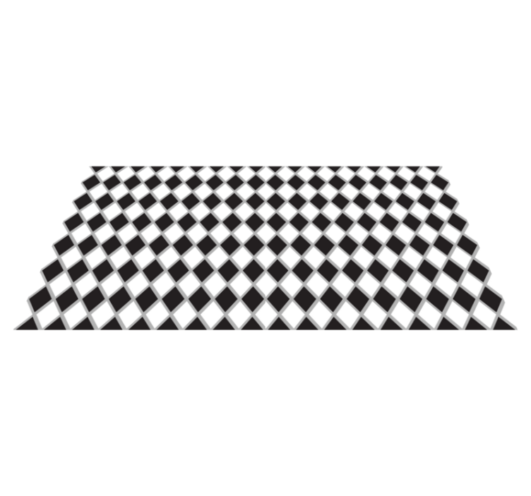 Diamond checker pattern kitchen vinyl rug - TenStickers