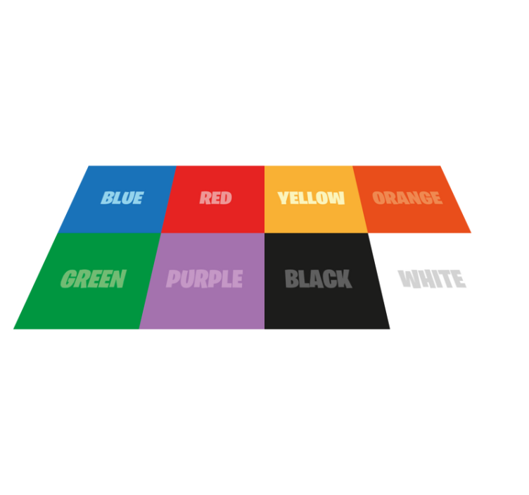 Kids colours playful vinyl rug - TenStickers