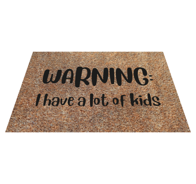 Warning, I have a lot of kids custom rug - TenStickers