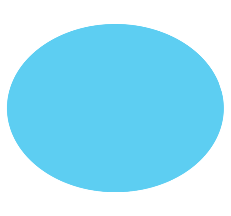 Circular monocolor design blue vinyl rug - TenStickers