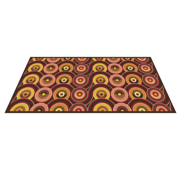 70s pop old circle patterns vintage rug - TenStickers