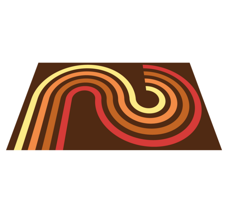 Retro stripes vintage vinyl rug - TenStickers