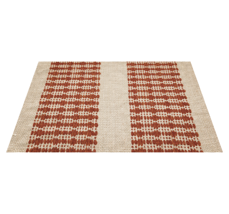 Cooke red and white ethnic rug - TenStickers