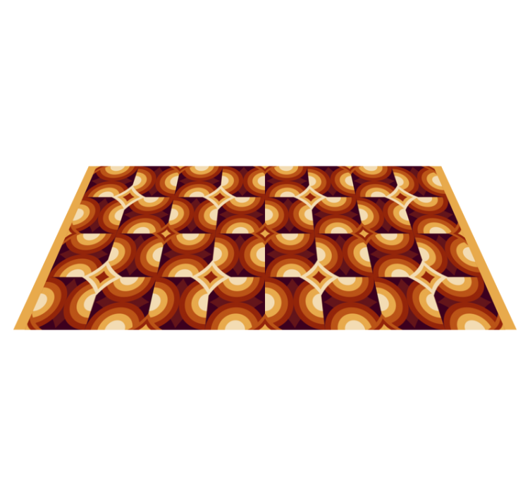 Retro circular pattern vintage vinyl rug - TenStickers