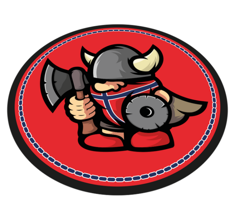 Viking Warrior Emblem vinyl rug - TenStickers