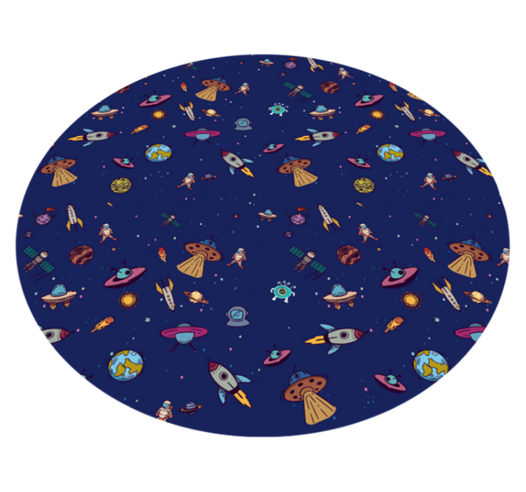 Cosmic expedition concept vinyl rug - TenStickers