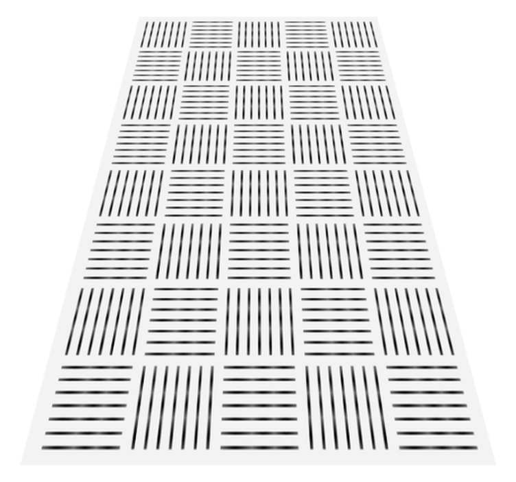 Nordic lines pattern kitchen vinyl rug - TenStickers