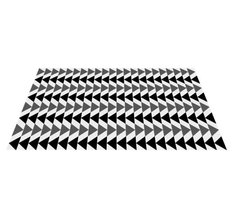 Grey triangular pattern geometric vinyl rug - TenStickers