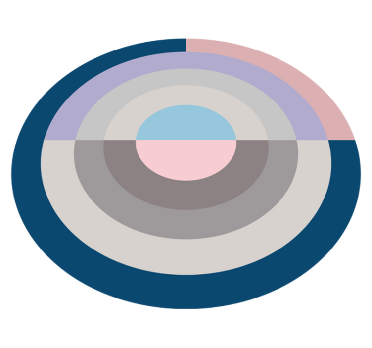 Blue nordic dartboard nordic vinyl rug - TenStickers