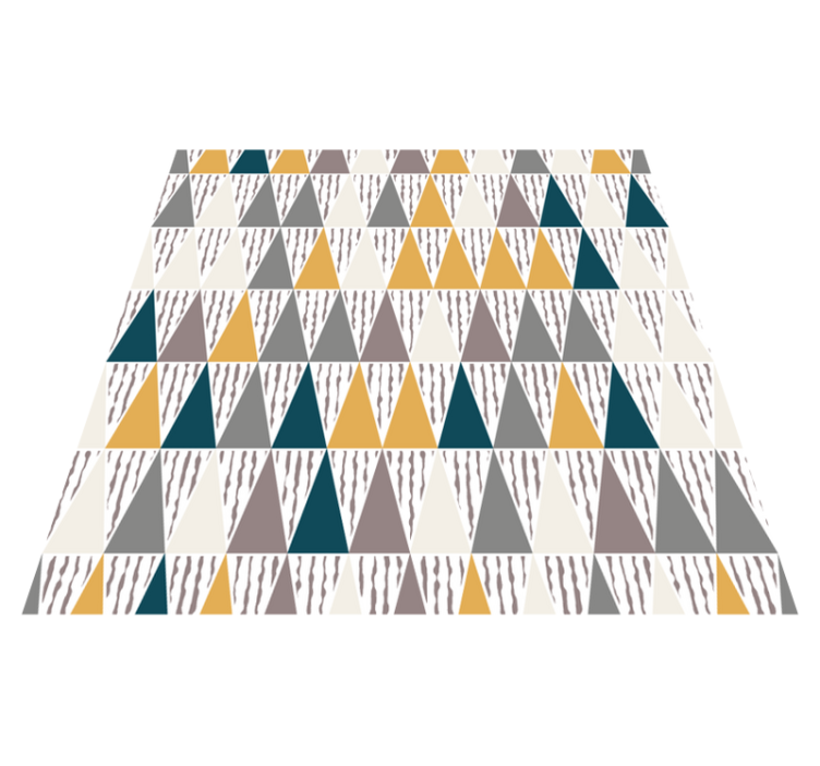 Triangular Hue Segments geometric vinyl rug - TenStickers