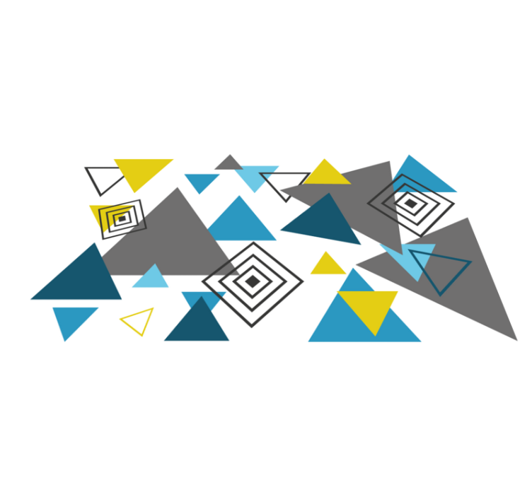 Abstract Triangles Pattern geometric vinyl rug - TenStickers