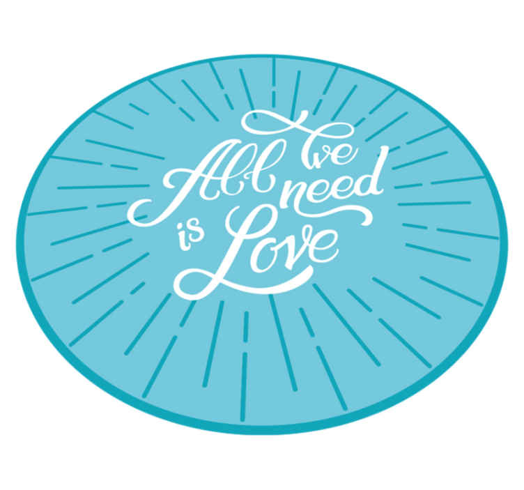 All need is love custom vinyl rug - TenStickers