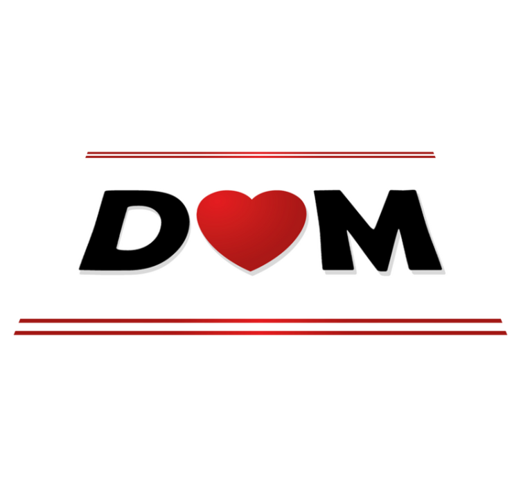 Personalized couple initials custom vinyl rug - TenStickers