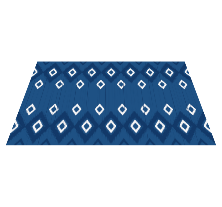 Navy Blue Diamonds geometric vinyl rug - TenStickers