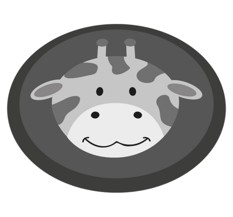 Grey baby giraffe nursery vinyl rug - TenStickers