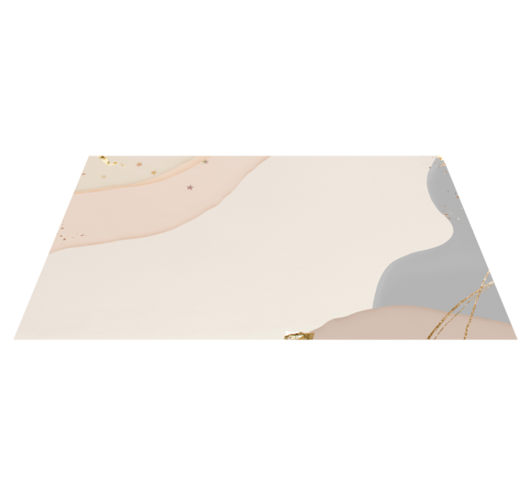 Neutral abstract with gold stars modern rug - TenStickers