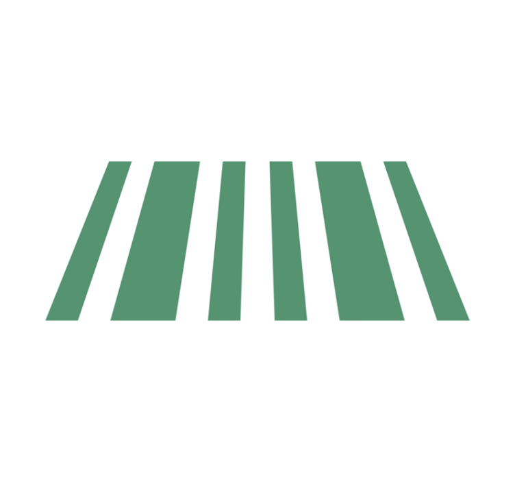 Green and white stripes vinyl rug - TenStickers