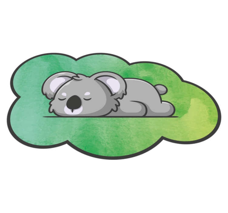 Sleeping koala on ground animal rug - TenStickers