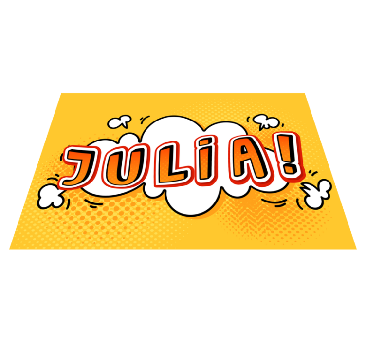 Graffiti name cloud vinyl rug - TenStickers